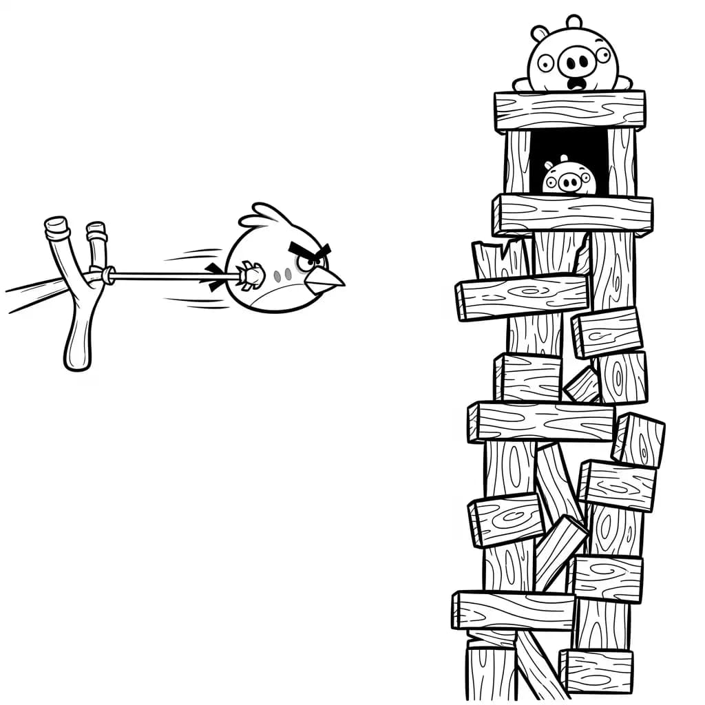 desenho de Angry Birds