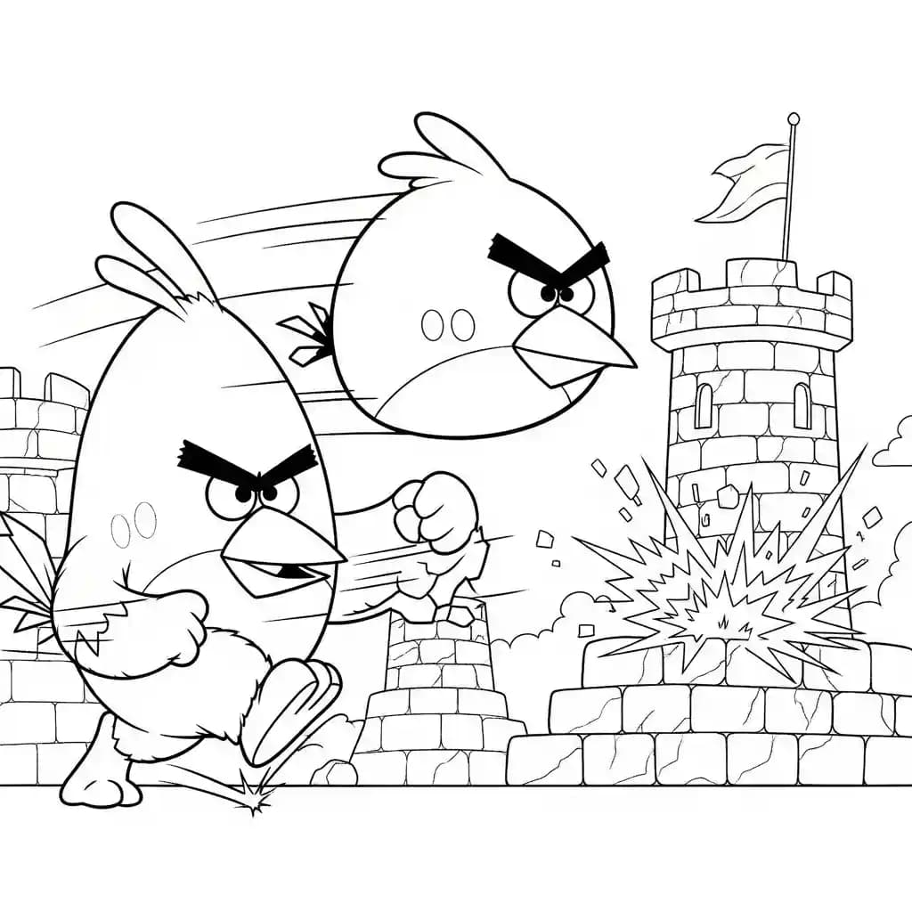 desenho de Angry Birds