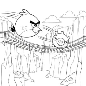 Desenho de Angry Birds para Colorir e Imprimir desenho de Angry Birds