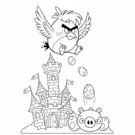 Desenho de Angry Birds para Colorir e Imprimir desenho de Angry Birds