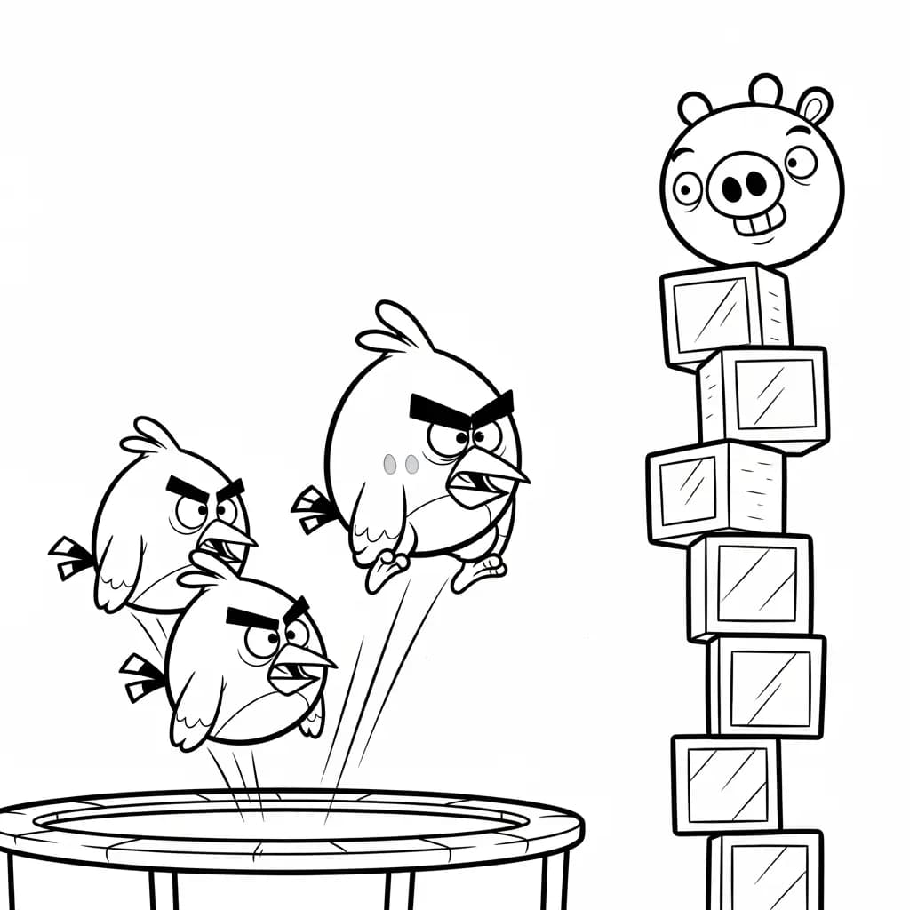 desenho de Angry Birds