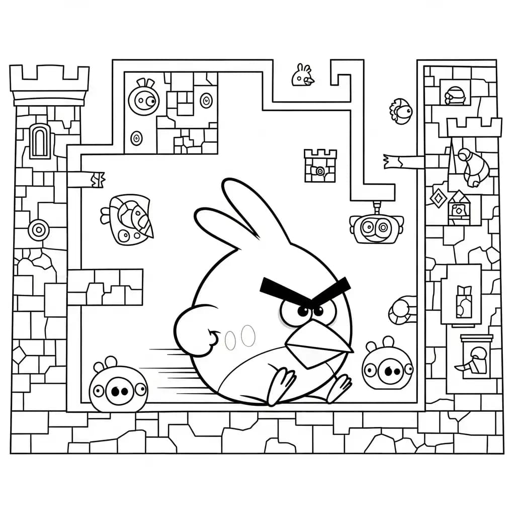 desenho de Angry Birds