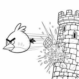 Desenho de Angry Birds para Colorir e Imprimir desenho de Angry Birds