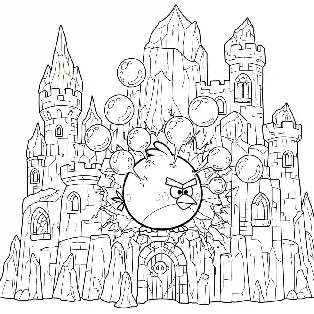 desenho de Angry Birds