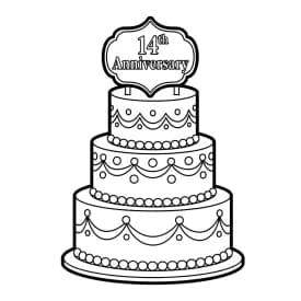 Desenho de Aniversário para Colorir e Imprimir