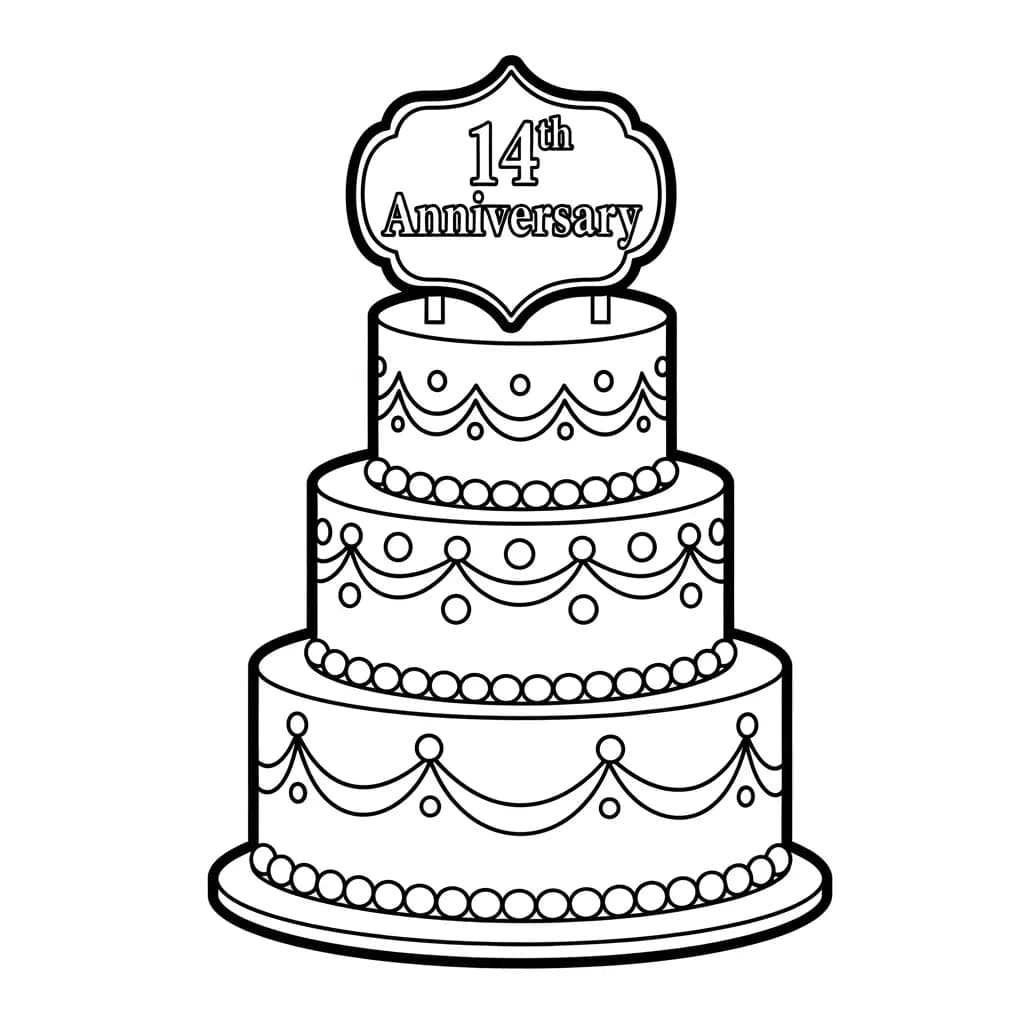 Desenho de Aniversário para Colorir e Imprimir