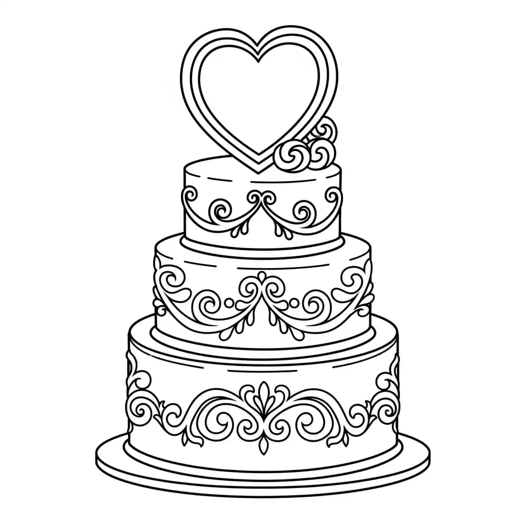 Desenho de Aniversário para Colorir e Imprimir