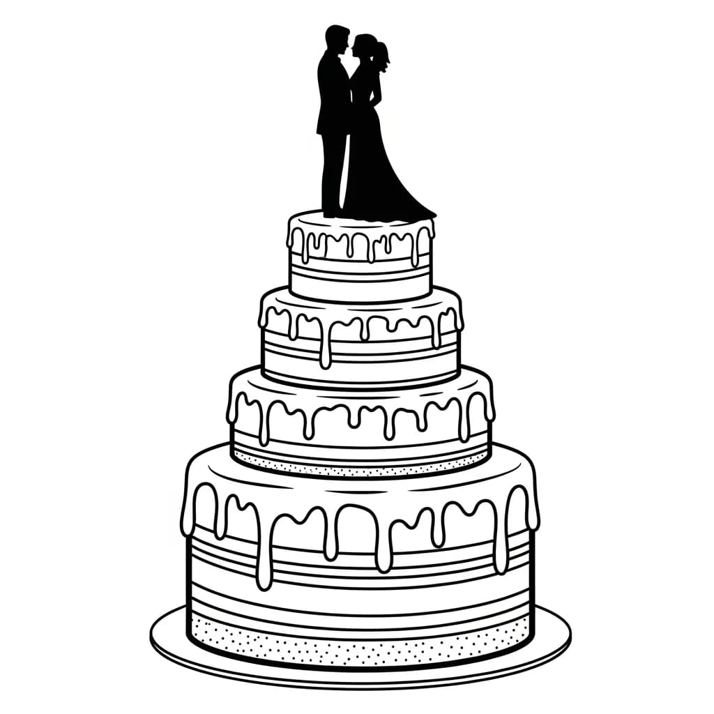 Desenho de Aniversário para Colorir e Imprimir