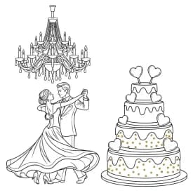 Desenho de Aniversário para Colorir e Imprimir