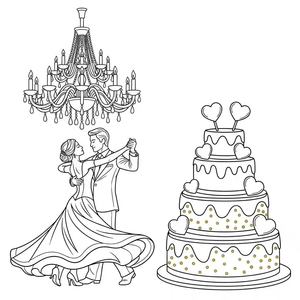 Desenho de Aniversário para Colorir e Imprimir