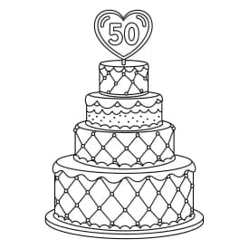 Desenho de Aniversário para Colorir e Imprimir