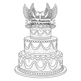 Desenho de Aniversário para Colorir e Imprimir