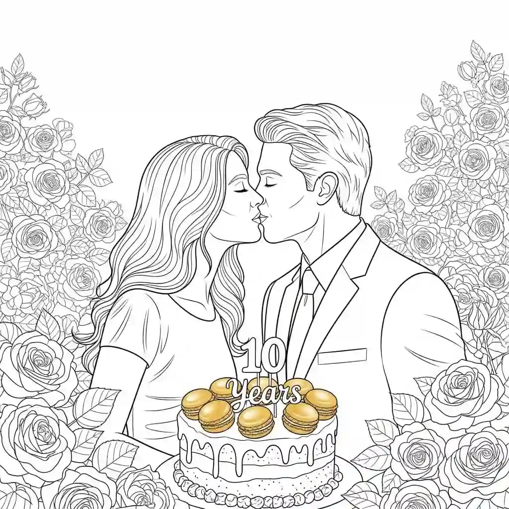 Desenho de Aniversário para Colorir e Imprimir