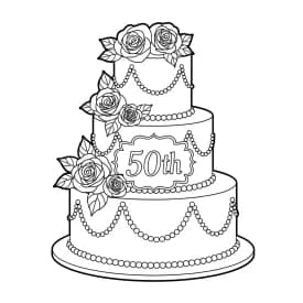 Desenho de Aniversário para Colorir e Imprimir