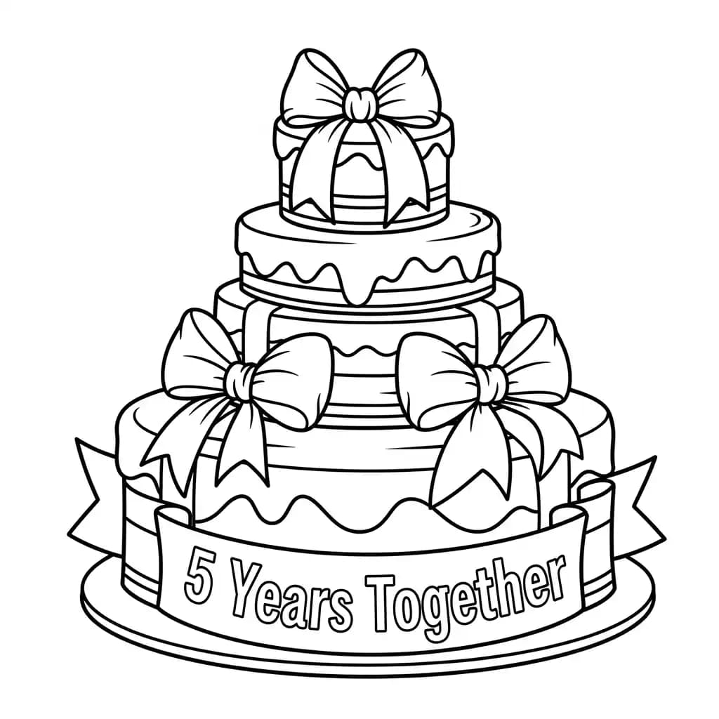 Desenho de Aniversário para Colorir e Imprimir