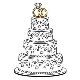 Desenho de Aniversário para Colorir e Imprimir