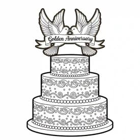 Desenho de Aniversário para Colorir e Imprimir