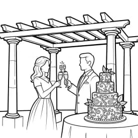 Desenho de Aniversário para Colorir e Imprimir