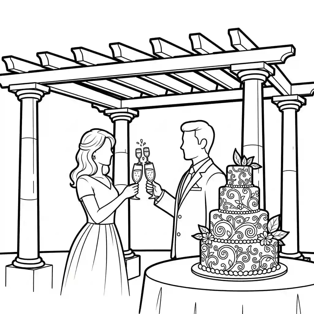 Desenho de Aniversário para Colorir e Imprimir