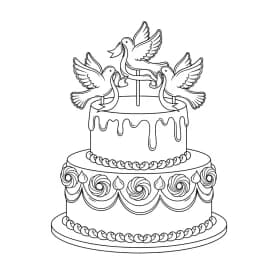 Desenho de Aniversário para Colorir e Imprimir