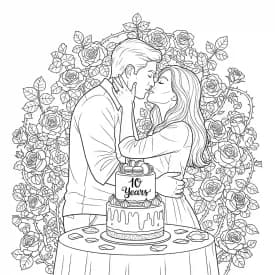 Desenho de Aniversário para Colorir e Imprimir