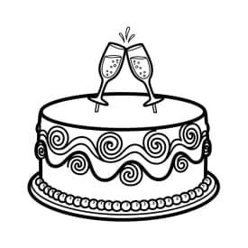 Desenho de Aniversário para Colorir e Imprimir