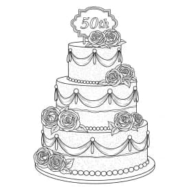 Desenho de Aniversário para Colorir e Imprimir