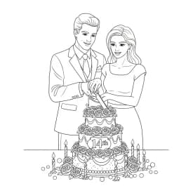 Desenho de Aniversário para Colorir e Imprimir