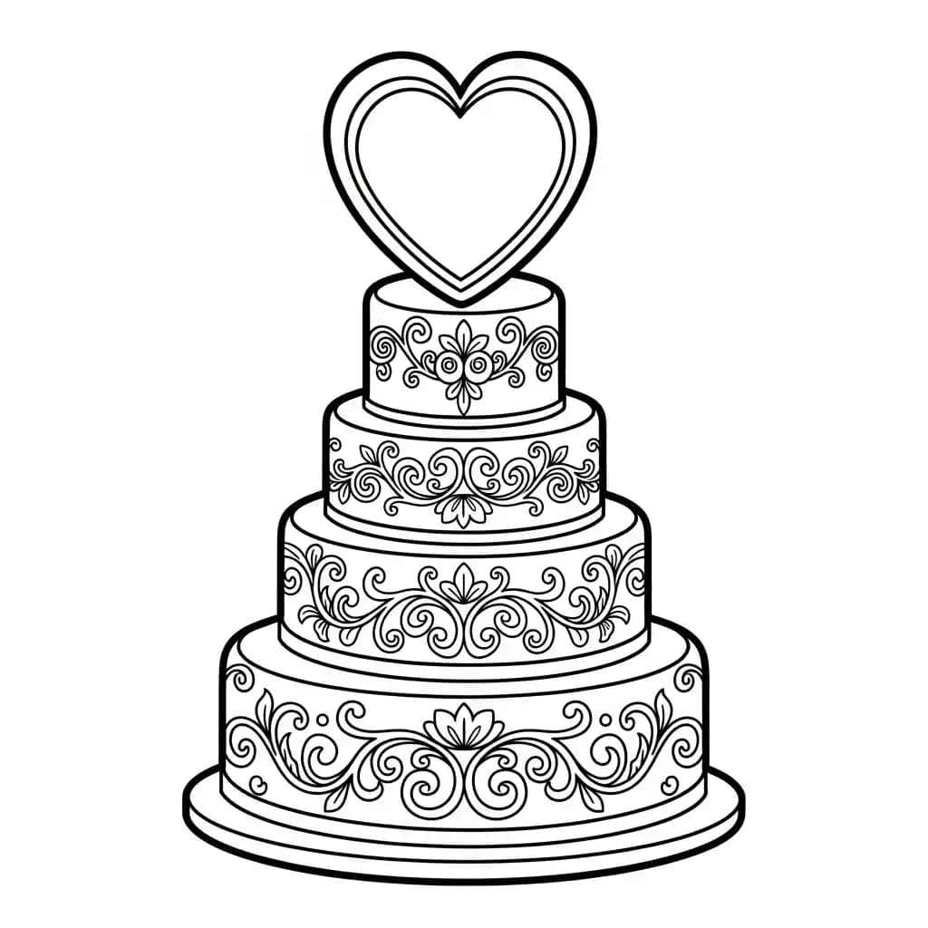 Desenho de Aniversário para Colorir e Imprimir