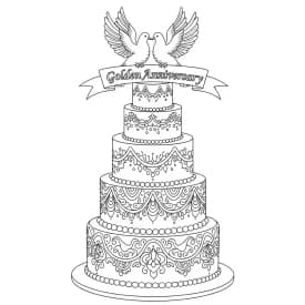 Desenho de Aniversário para Colorir e Imprimir