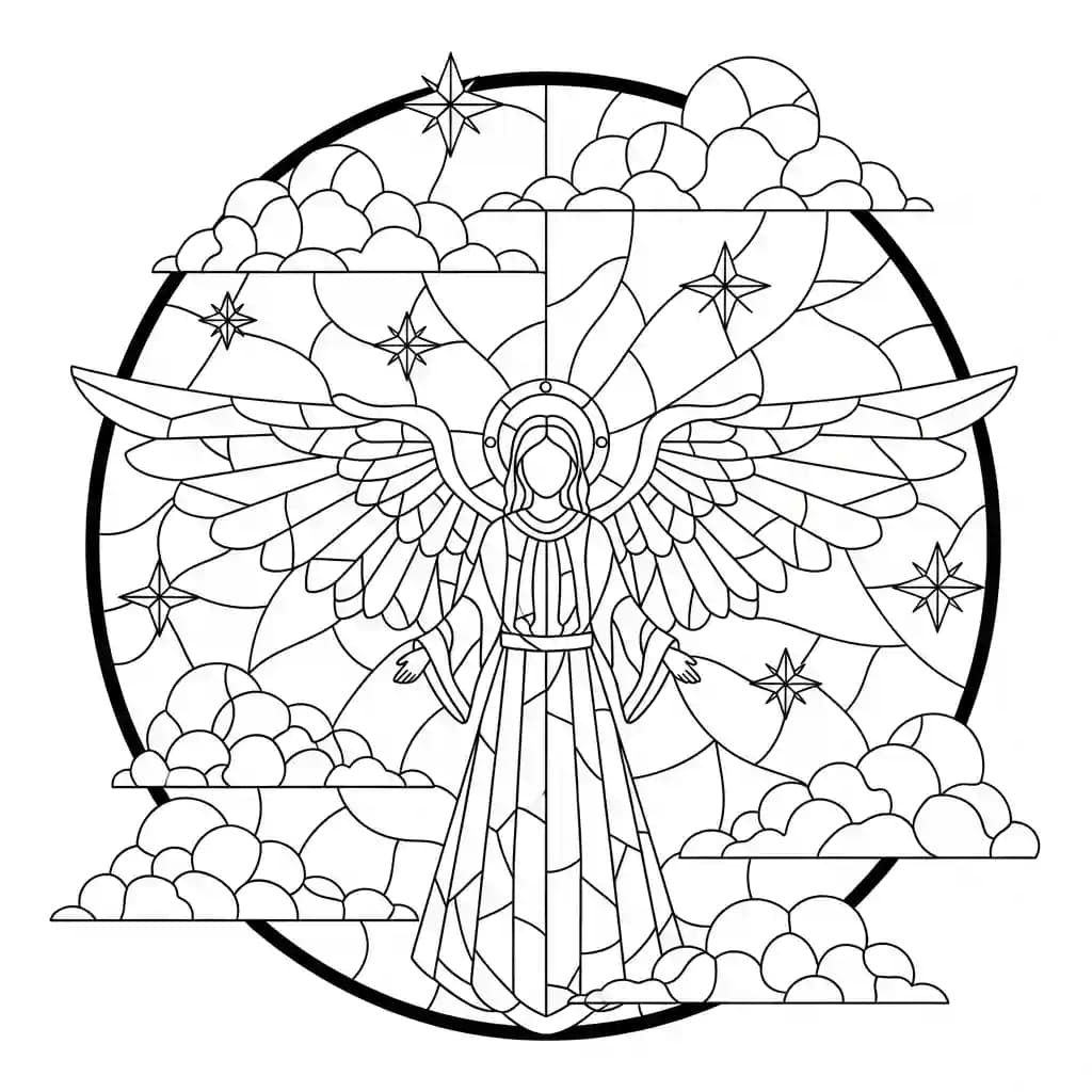 desenho de anjo para colorir