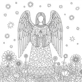 Desenho de Anjo para Colorir e Imprimir desenho de anjo para colorir