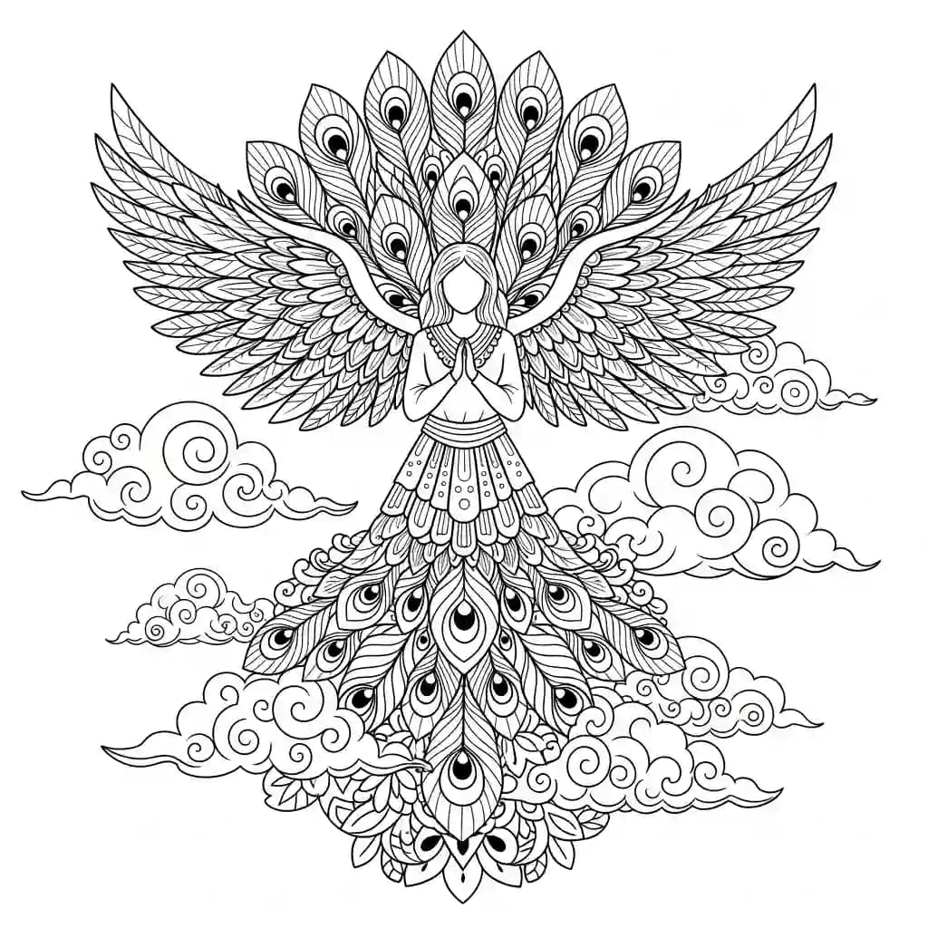 desenho de anjo para colorir