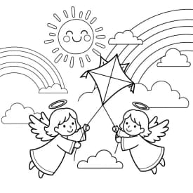 Desenho de Anjo para Colorir e Imprimir desenho de anjo para colorir