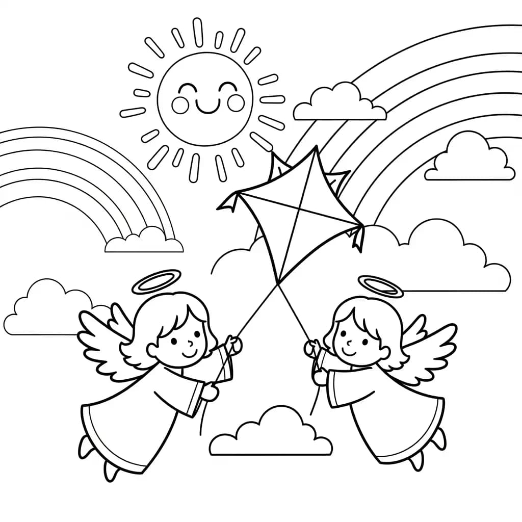 desenho de anjo para colorir