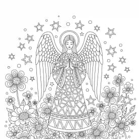 desenho de anjo para colorir