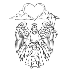 desenho de anjo para colorir