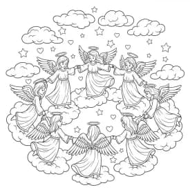 desenho de anjo para colorir