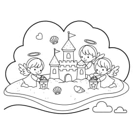 desenho de anjo para colorir