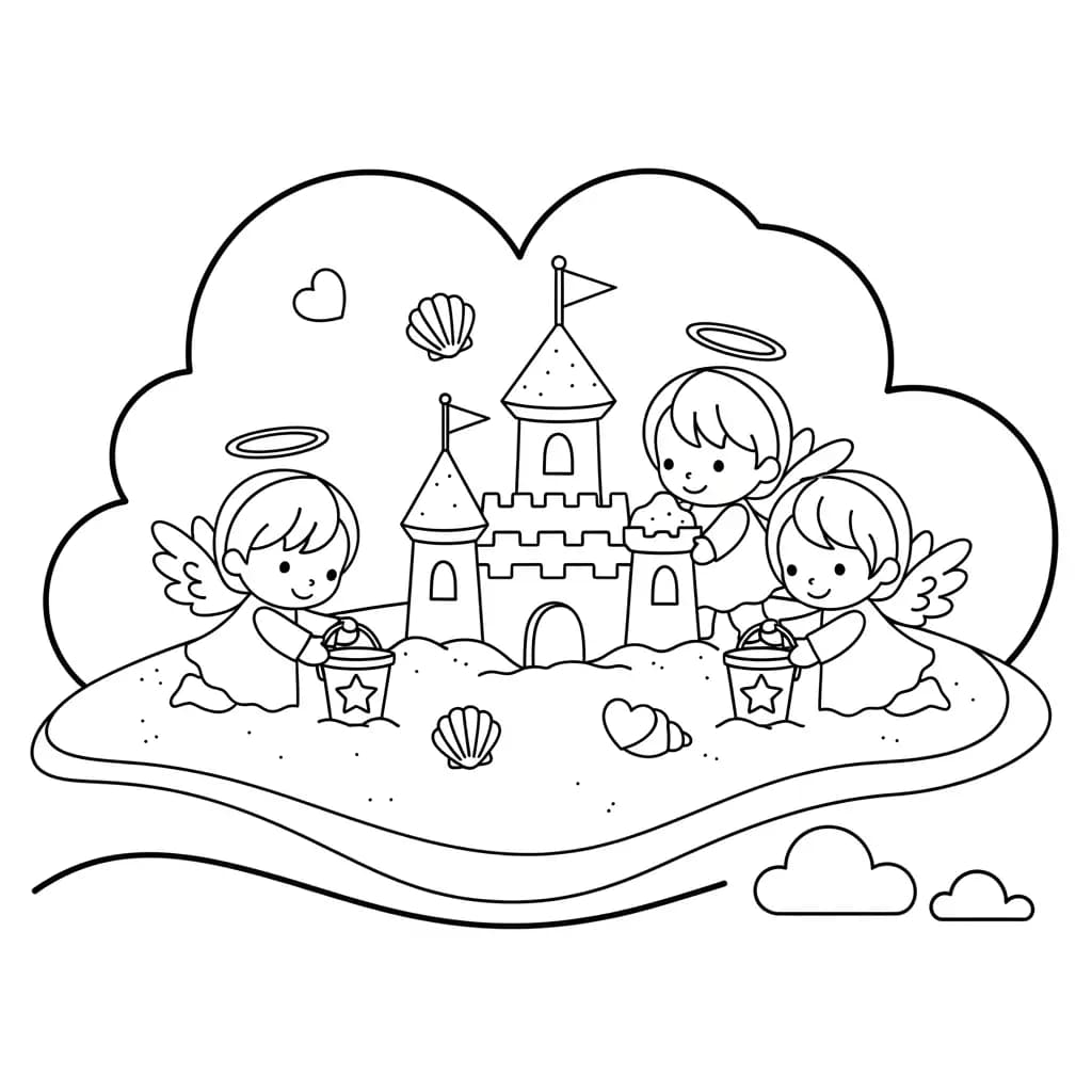 desenho de anjo para colorir