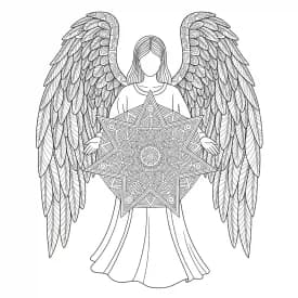 desenho de anjo para colorir