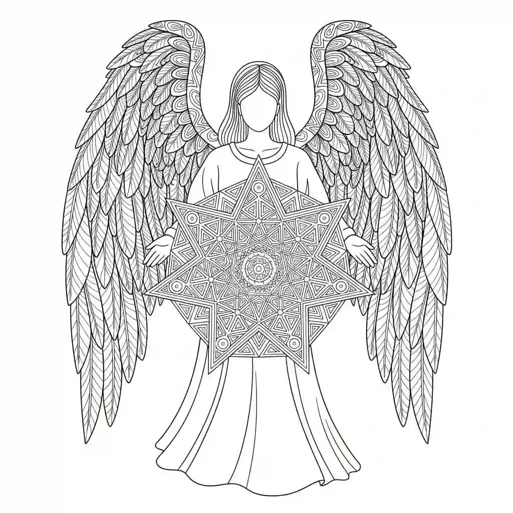 desenho de anjo para colorir