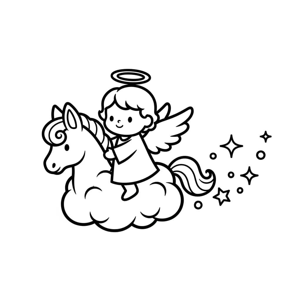 desenho de anjo para colorir