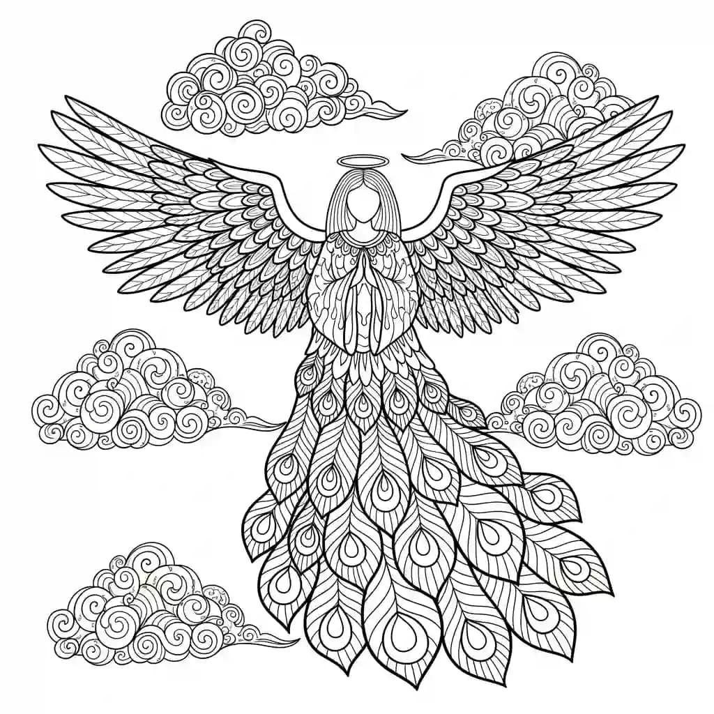 desenho de anjo para colorir