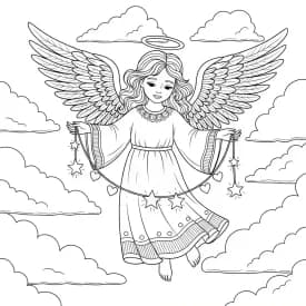 desenho de anjo para colorir
