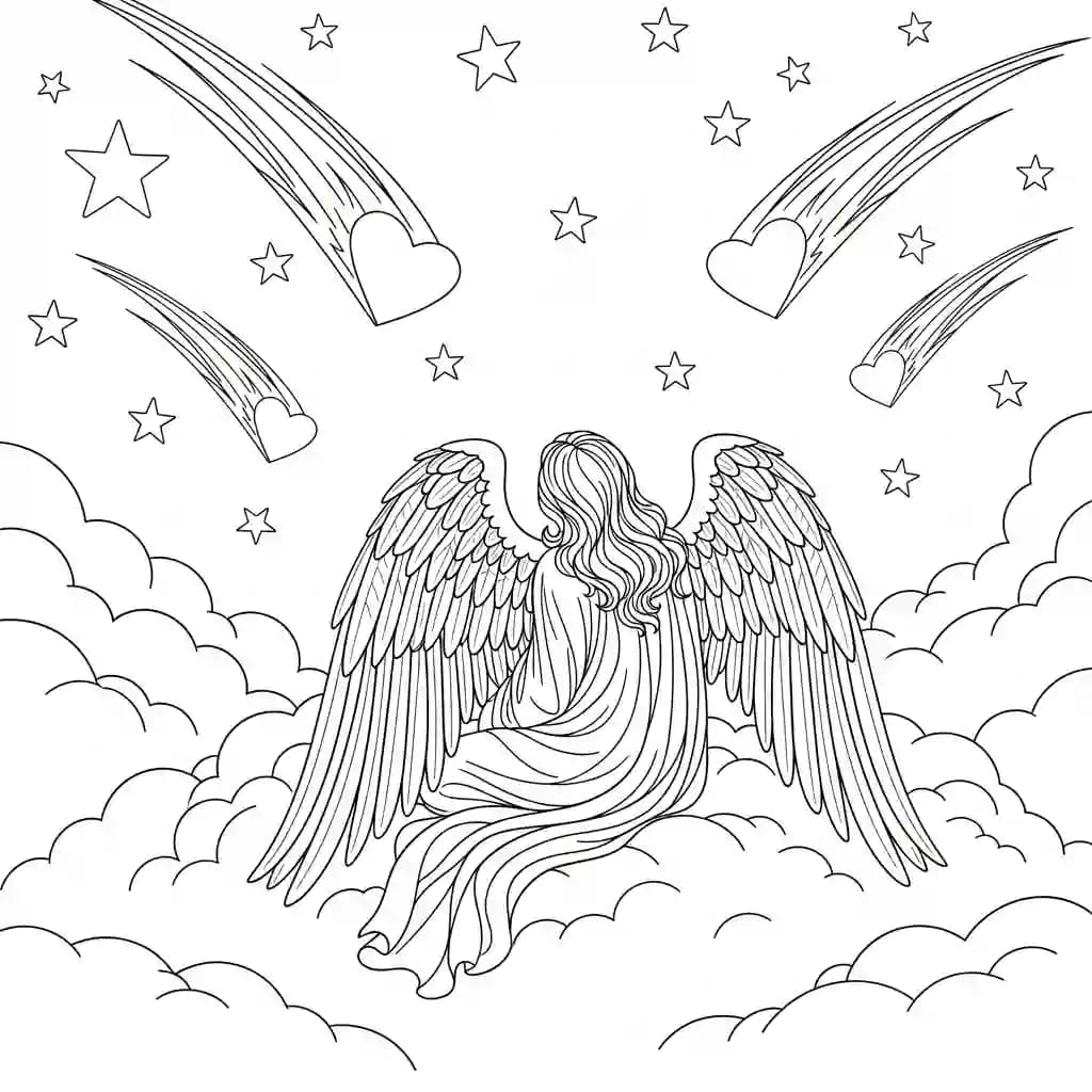 desenho de anjo para colorir