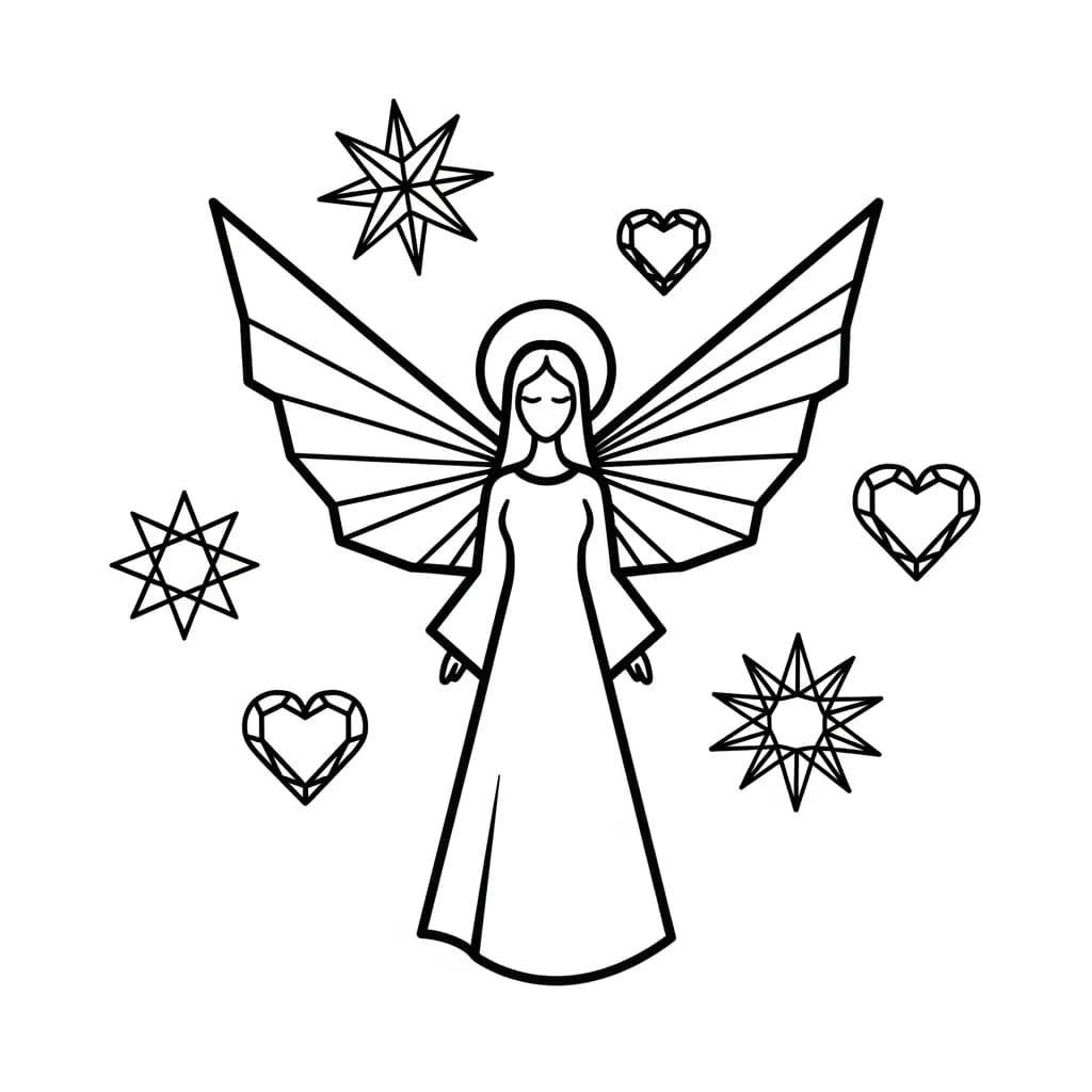 desenho de anjo para colorir