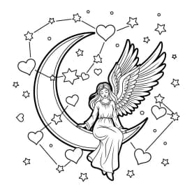 desenho de anjo para colorir