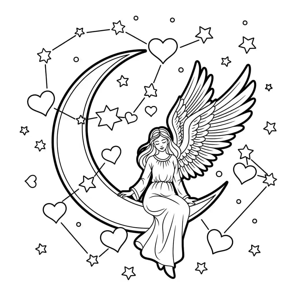 desenho de anjo para colorir