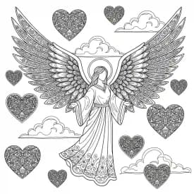 desenho de anjo para colorir